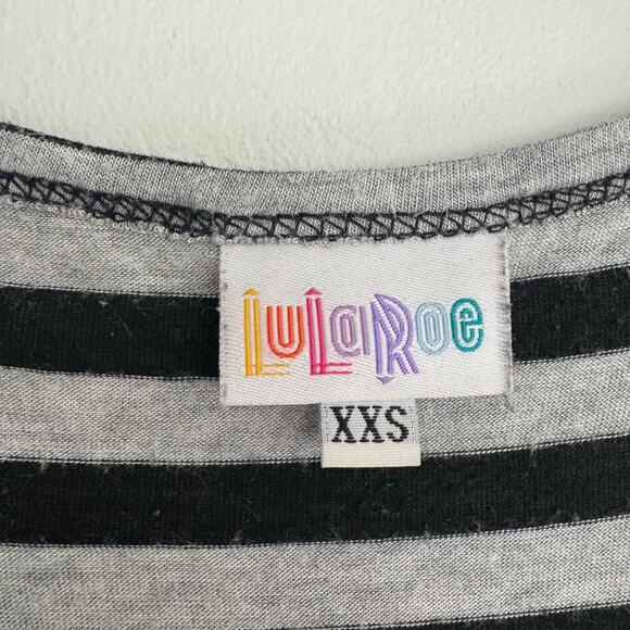 Lularoe Irma Top in Striped Grey/Black - Picture 6 of 6